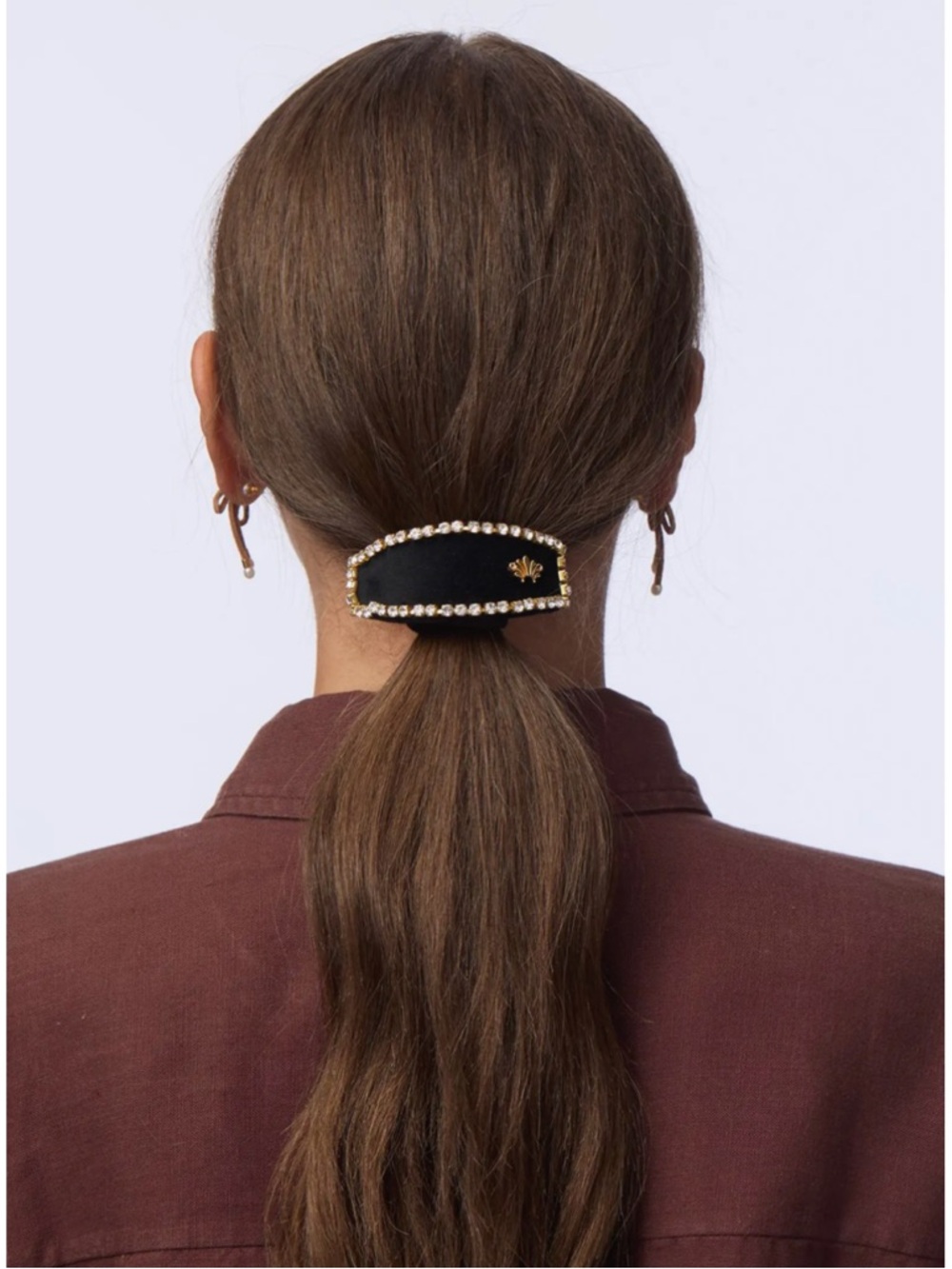 Lele Sadoughi Genie Crystal Edge Hair Tie New